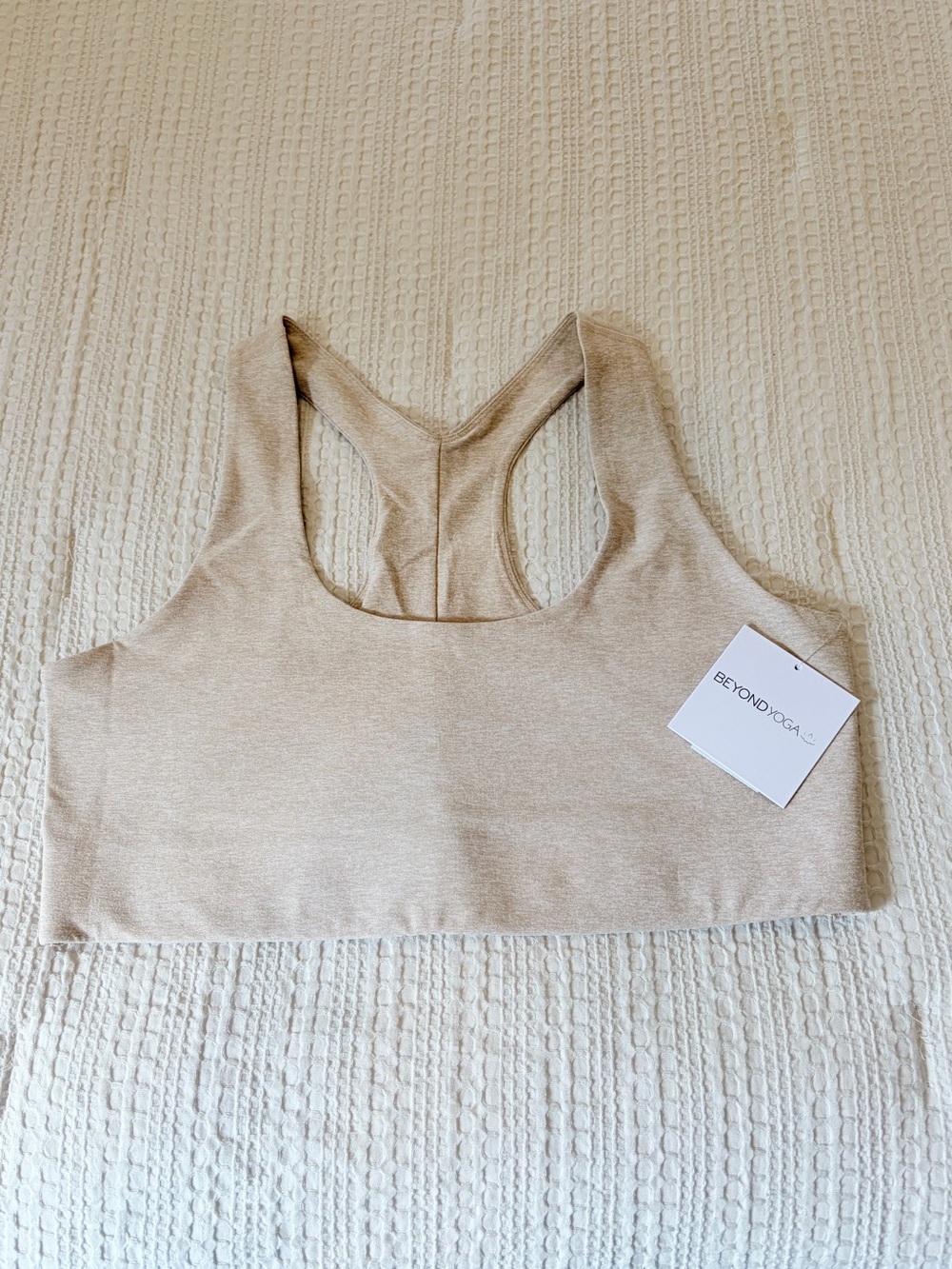 NWT! Beyond Yoga Womens Tan Sports Bra Size XXL